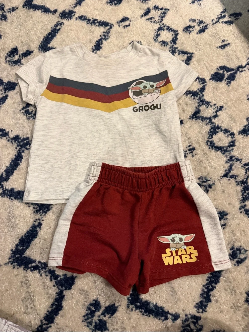 3 matching 12M Marvel and Star Wars and Dinosaur Clothing Lot